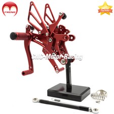 Red CNC Rearset Footrest Footpegs Adjust Pedals For Yamaha YZF R1 2004 2005 2006