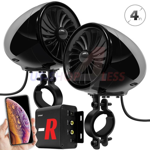 100W Amplifier Bluetooth Motorcycle Stereo Speakers Audio Music FM Radio System