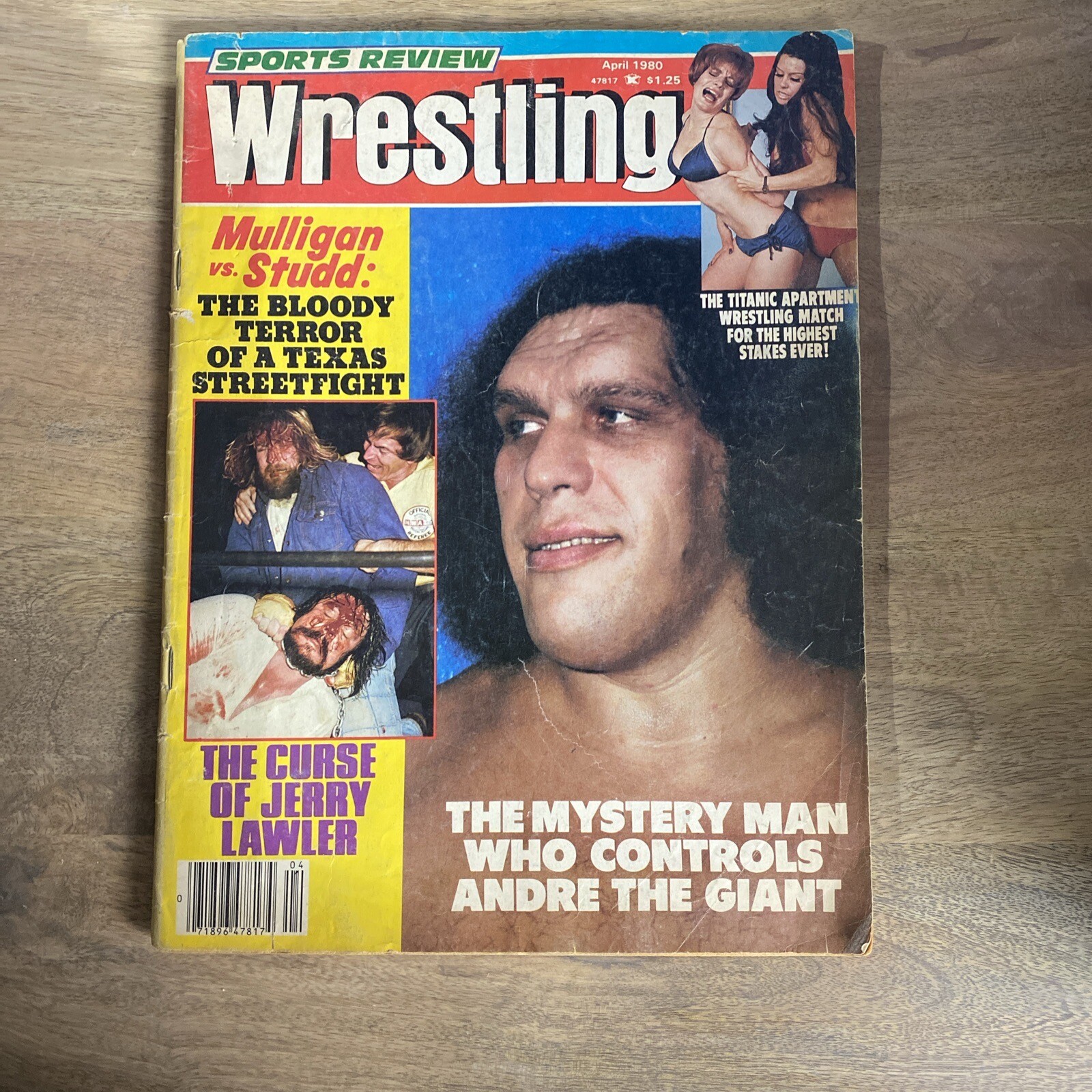Sports Review Wrestling Magazine April 1980 Andre The Giant Cover Studd