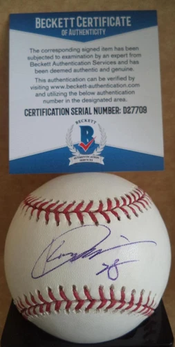 KAZ MATSUI ROCKIES/METS JAPAN SIGNED AUTOGRAPHED M.L. BASEBALL BECKETT D27709