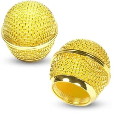 Performance Plus Gold Microphone Windscreens 2 Pack | Conforms to SM58 OEM Sp...