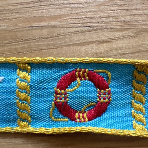 Vintage Nautical Embroidered Cotton Ribbon from West Germany 9+ Yards - Picture 5 of 12