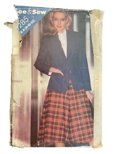 3285 See & Sew Now Butterick Misses JACKET SKIRT Sewing Pattern Size 8 10 12