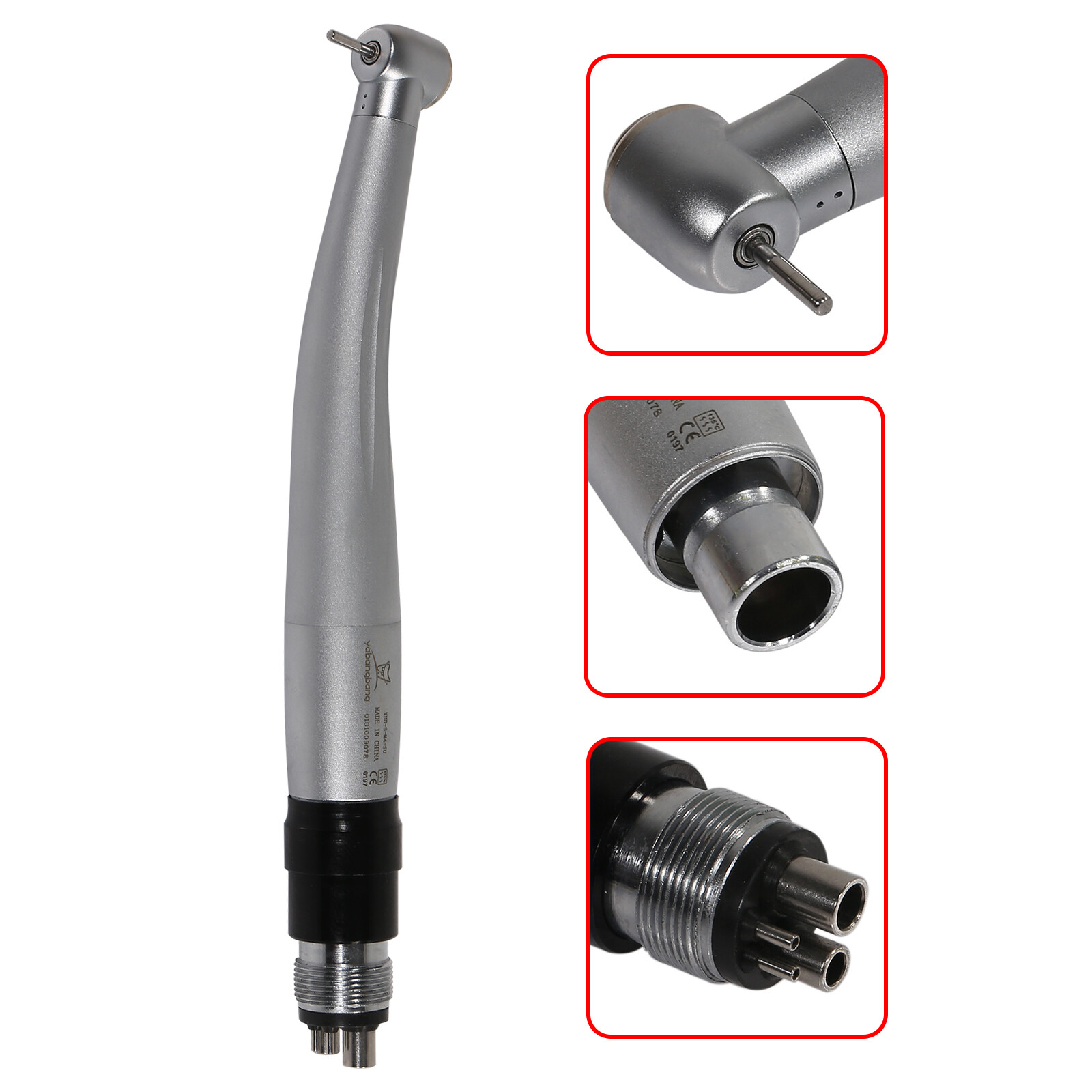 Dental High Speed/LED E-generator Handpiece (Quick Coupler) 4 Hole USA