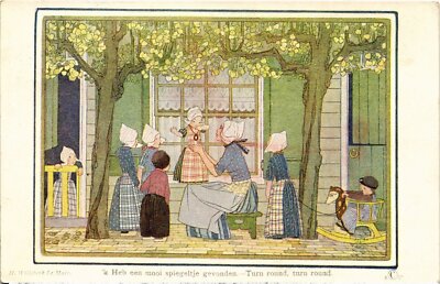 PC WILLEBEEK LE MAIR ARTIST SIGNED, TURN ROUND, VINTAGE POSTCARD (b2853)
