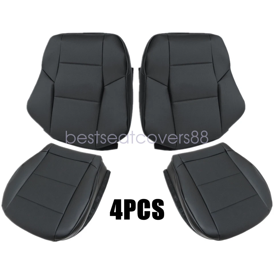 Cubierta de asiento de cuero lateral del conductor y pasajero negra para Mercedes Benz C230 2005-2007 Foto 2 de 4