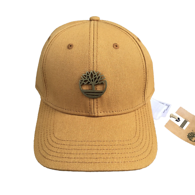 NWT Timberland Hat Cap Leather StrapBack Adjustable Brown Leather