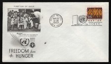 UN #117 11c Freedom From Hunger, Art Craft FDC **ANY 5=FREE SHIPPING**