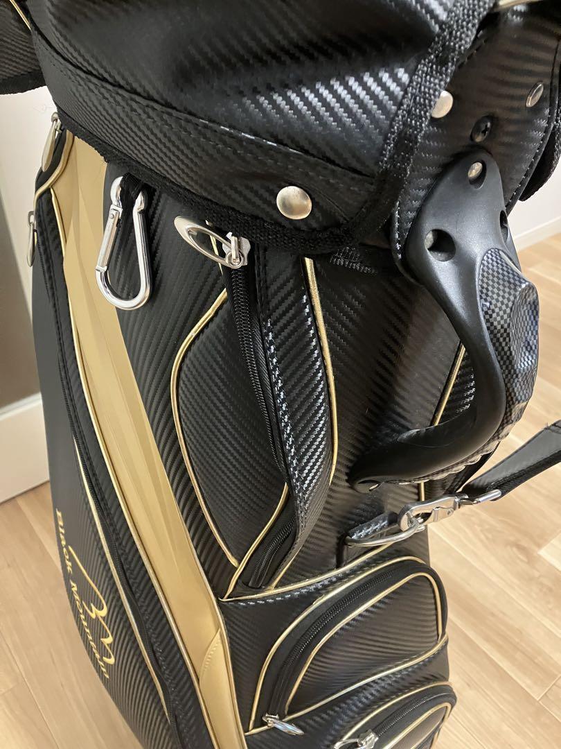 Black Mountain キャディバッグ 黒/金 Black Mountain Black/Gold Golf Bag Carry Cart Caddy Bag Rare