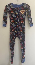 TCP Toddler Boys 1-Piece Cute Superhero Monsters Cotton Long Sleeve PJs Navy 3T