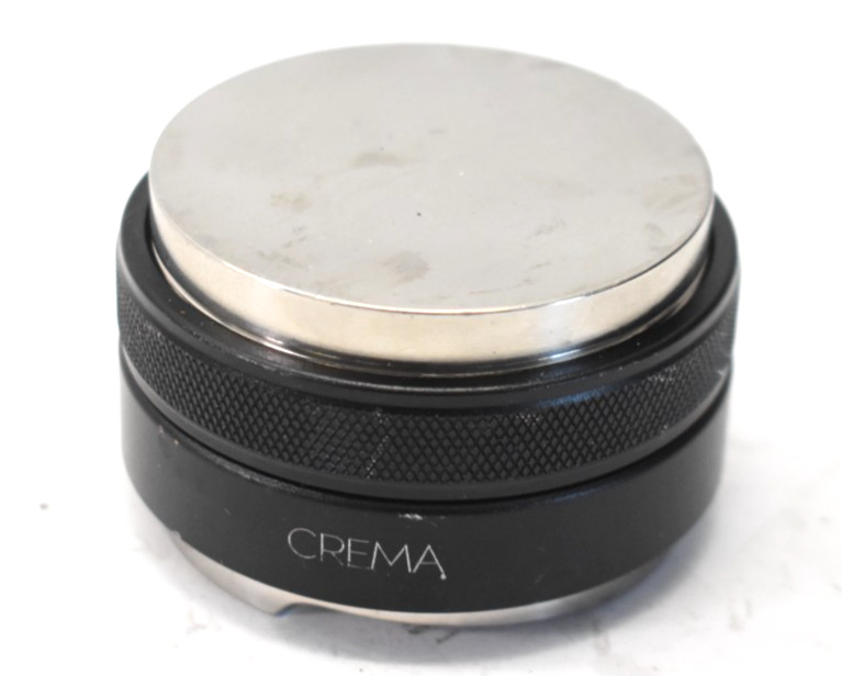 Crema Coffee Tamper Distributor 2 In 1 Tool Screw Off Chrome 2-1/4" Dia