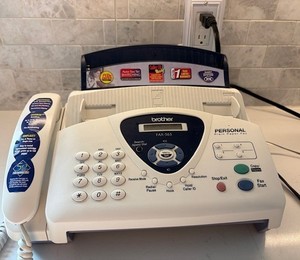 Brother FAX-565 Phone/Fax Machine Personal Plain Paper White Tested *Read* Parts