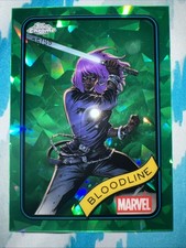 2025 Topps Chrome Sapphire Marvel #9 Bloodline Green Refractor /99 SP Blade