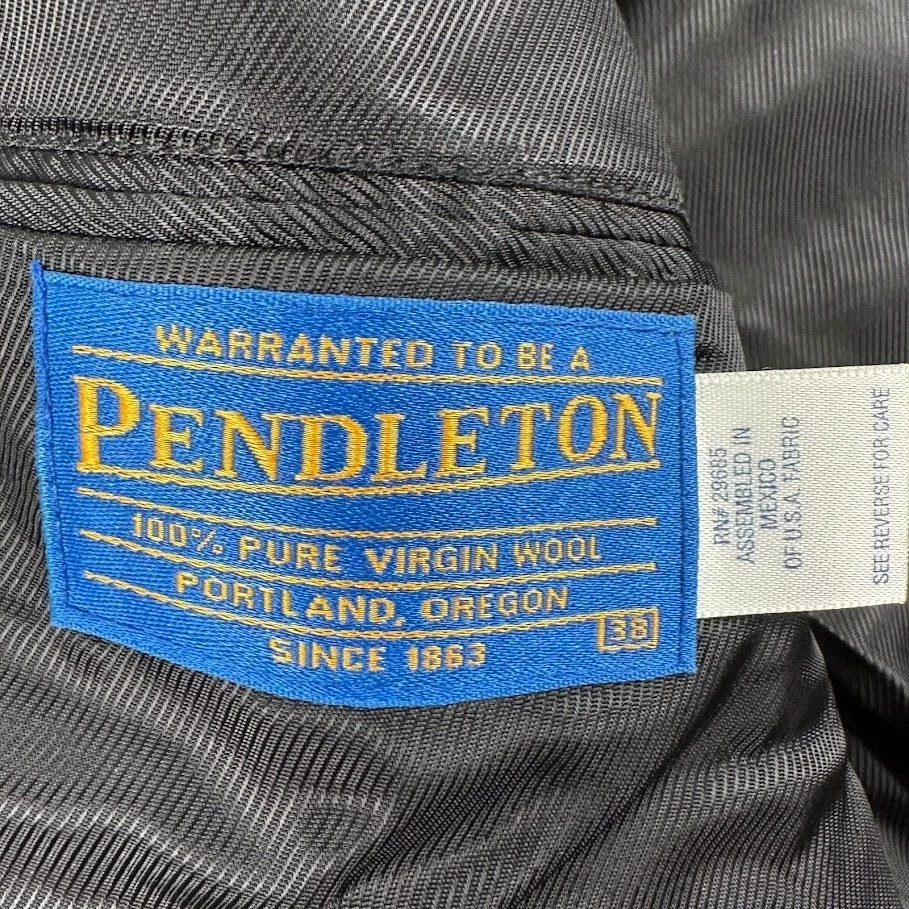 Pendleton Men's 100% Virgin Wool Blazer Herringbone Western Style Jacket Size 38 - Image 3 of 4