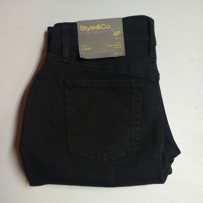 New With Tag Women's Style&Co Black pants (Curvy Capri's) Sz 4p Nice! (B22)