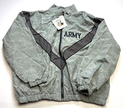 US Army IPFU Jacket Coat Mens L Gray Nylon Physical Fitness 