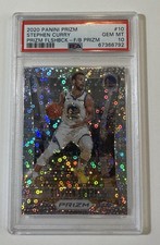 Stephen Curry Panini 2020-21 Prizm Flashback Insert Prizm PSA 10