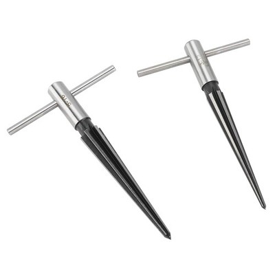 YaeKoo 2 pcs Tapered Reamer T Handle 6 Fluted Chamfer Bridge Pin Hole Hand...