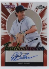 2024 Leaf Vivid Technicolor Red Prismatic 3/8 Jake Bloss #T-JB1 Auto 0rd2