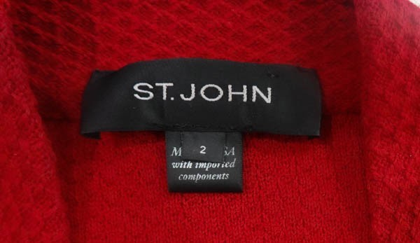 ST JOHN RED   rhinestone button Accent /honeycomb… - image 23