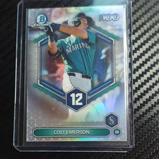 Topps 2025 Bowman Colt Emerson #BTP-12 Seattle Mariners Scouts Top 100 Chrome