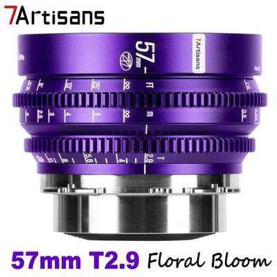 7Artisans 57mm T2.9 Full Frame Explosive Bokeh Cinema Lens for PL Mount Cameras