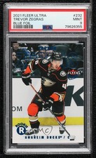2021 Upper Deck Fleer Ultra Rookies Blue Foil /399 Trevor Zegras PSA 9 MINT 05bx