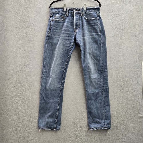 American Eagle Outfitters Men Jeans 30X34 Blue Denim Slim Button 29" Inseam