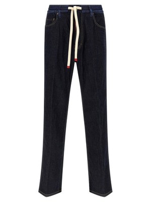 Dsquared_ Blue Cotton Straight-Leg Jeans