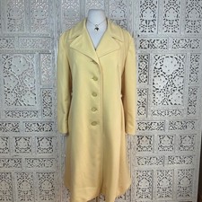 Lord Taylor Dusty Yellow Retro Button Up Blazer Jacket Sz M/L
