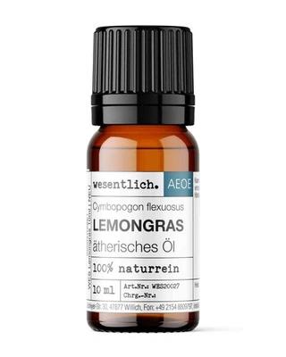 Lemongrasöl (10ml) - 100% naturreines ätherisches Öl von wesentlich. - Bild 1 von 4