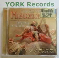 JOSE DE NEBRA - Miserere LOPEZ BANZO Al Ayre Espanol - Excellent Con CD DHM