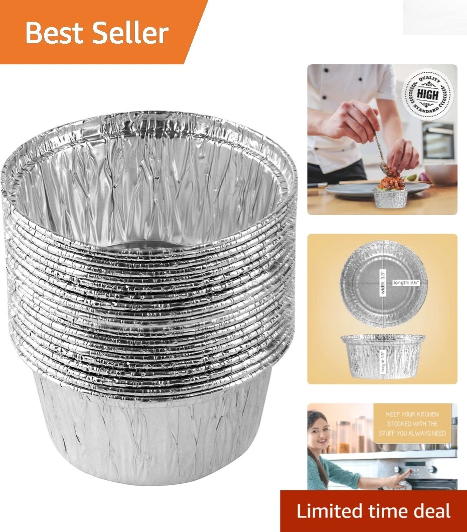 Durable 3.5'' Round Disposable Muffin Cups - Perfect for Parties & Baking