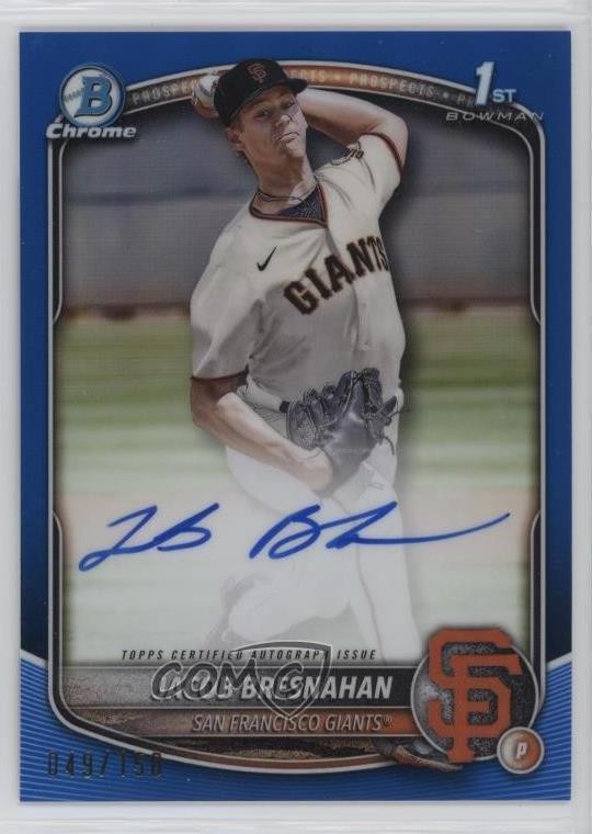 2025 Bowman Chrome Prospect Blue Refractor /150 Jacob Bresnahan #CPA-JBR Auto