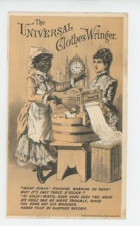 Mr Fancy Cancel Universal Clothes Wringer Folding Vintage Ad Card #1790