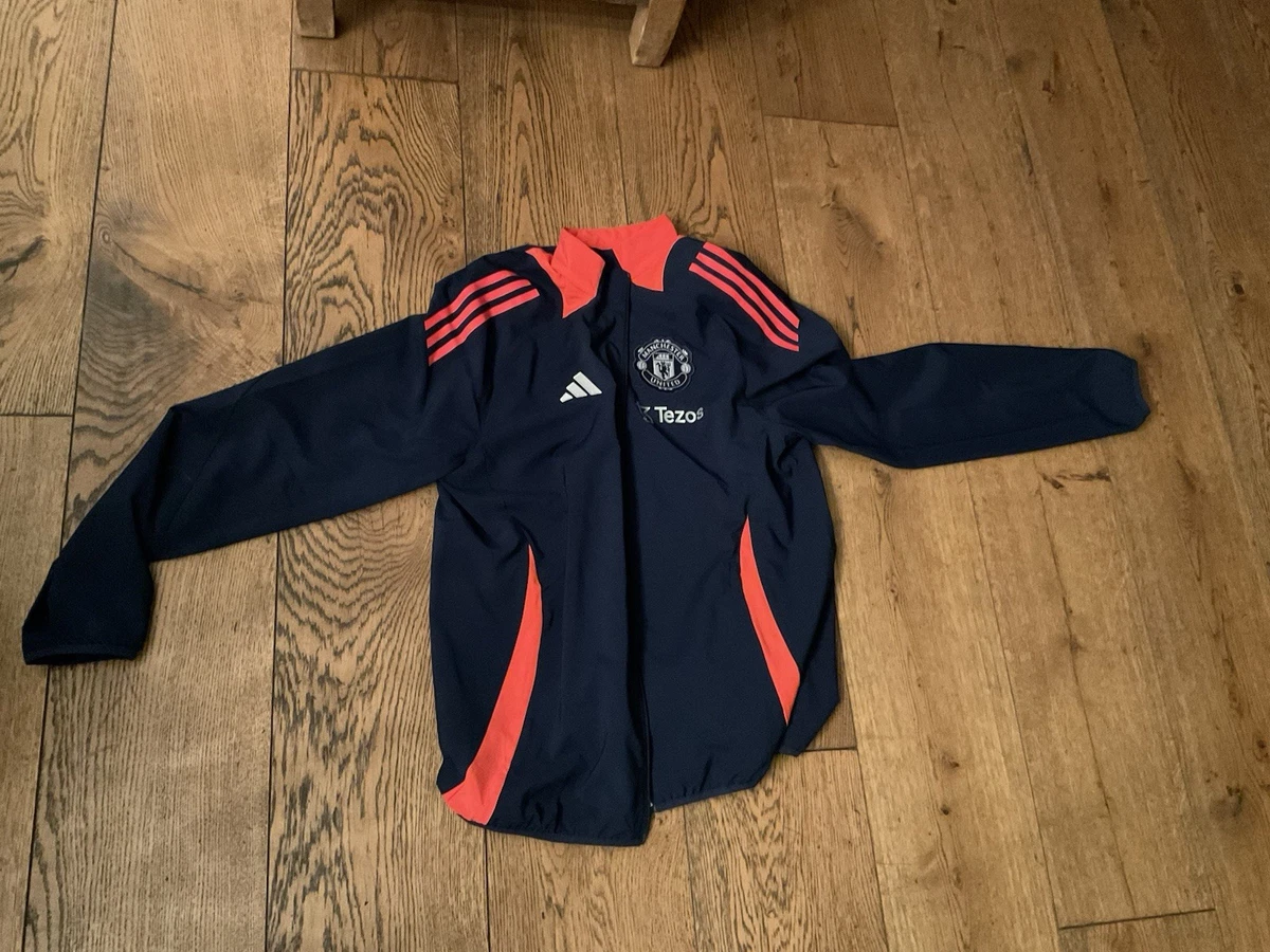 蓝色曼联国际俱乐部球迷夹克| eBay