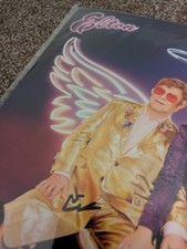 Elton John SIGNED Art Card, Sealed - Who Believes In Angels CD + Cassette bundle