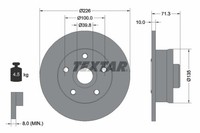 2X Textar Bremsscheibe Bremsscheiben Satz Bremsen Hinten 92153800
