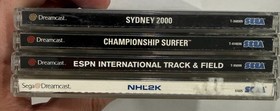Dreamcast Games Lot - Track & Field, Championship Surfer, NHL 2K - Working, CIB