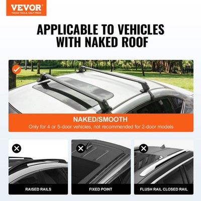 Flush Mount Flush Rails Amazon Roof Bars Snailfly 260 LBS Roof - Main Image