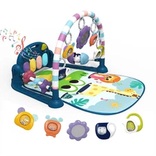 Baby Play Mat Baby Gym Funny Play Piano Tummy Time Baby Activity Mat New Blue