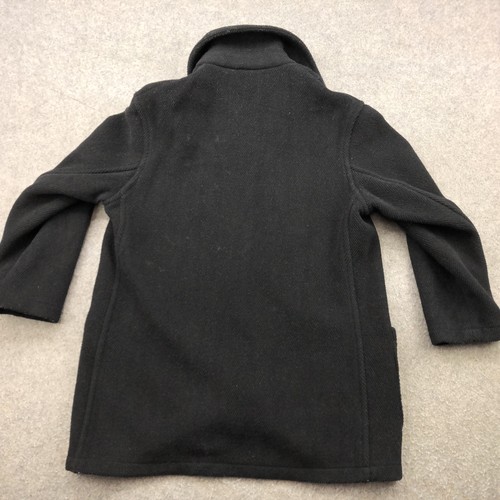 Burberry London Coat Mens Medium Black Wool Made In England Button Front Classic - Picture 10 of 18