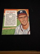 Lew Burdette 1954 Red Man Tobacco All-Star #24, No Tabs,