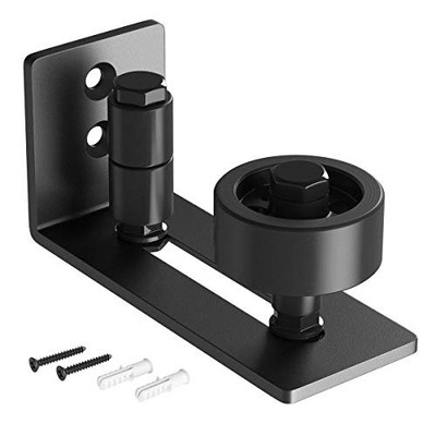  Sliding Barn Door Floor Guide for Bottom Adjustable Roller - 8 Setup 1 Black