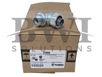 NEW Appleton ST9050 90 Deg Liquid-Tight Flexable Metal Connector 1/2'' Lot of 25