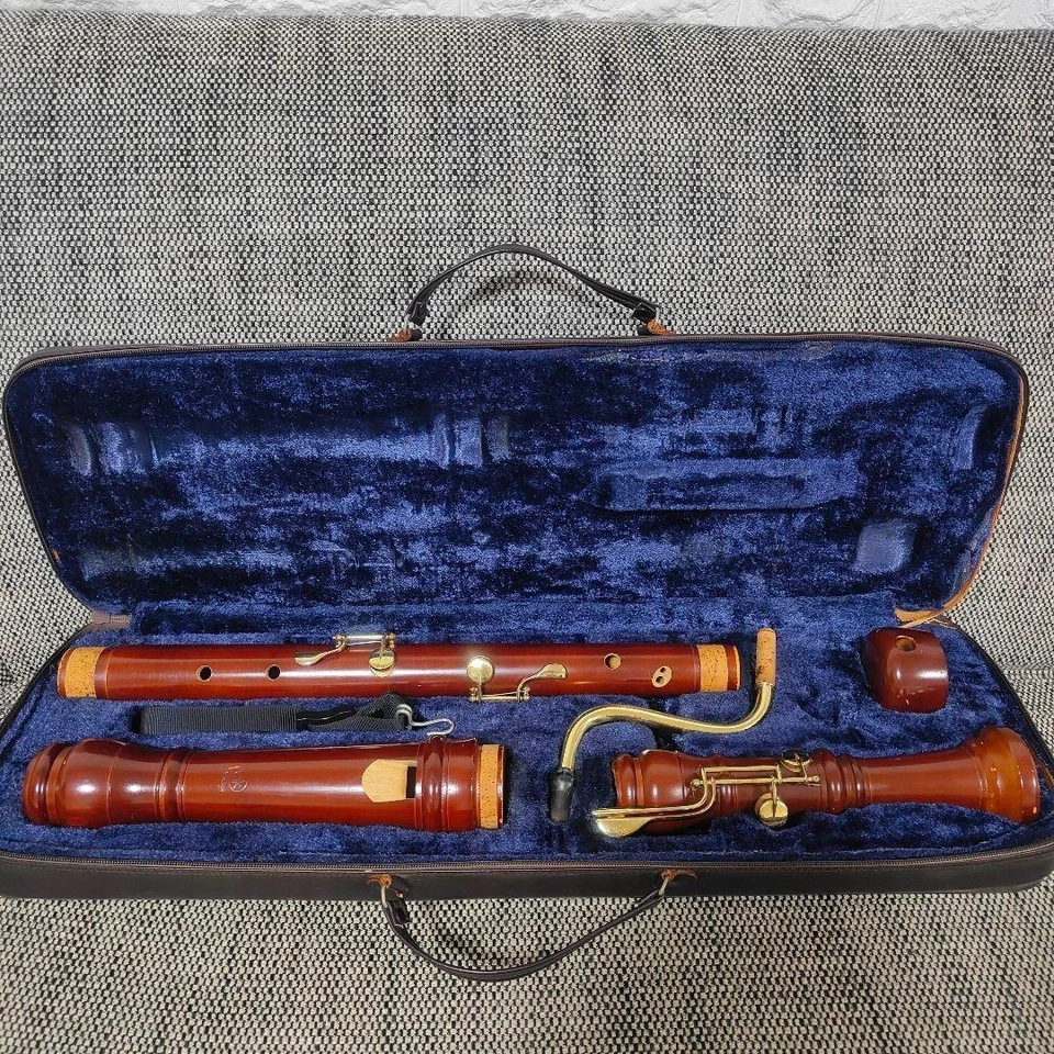 YAMAHA YRB-42 Bass Recorder Baroque Wooden w/ Case from Japan - Image 2 of 4
