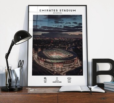 Emirates Stadium Arsenal Night View Stadium Poster