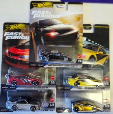 Hot Wheels Fast & Furious シビック他5台 Hot Wheels Premium Fast & Furious Complete Set of 5 with 1993