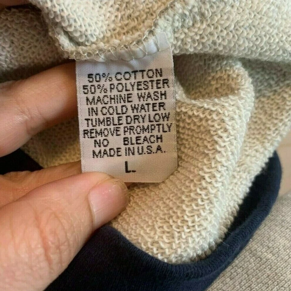 Sudadera Kinetix Gris Mangas Largas Gris Azul Borde Talla Grande Foto 4 de 4