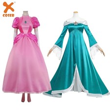 Xcoser Princess Peach Rosalina Cosplay Dress Costume Super Mario Galaxy Movie